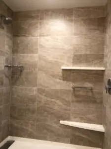 Beige Tile Bathroom
